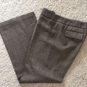 Brown herringbone wool trouser dress pant/slacks